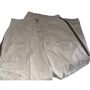 VINTAGE Unionbay Pants Men 36x32 Beige Cargo Loose Baggy Skater Street Y2K READ